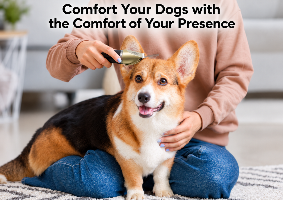 Dog Grooming Kit, Cordless Dog Clippers, Rechargeable Dogs Hair Trimmer